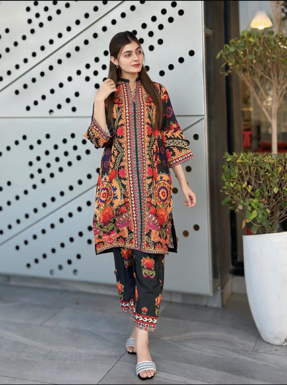 SILK PLAZO 2pc