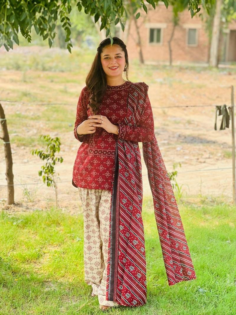 ZARISH 3PC SUIT WITH FARSI SALWAR